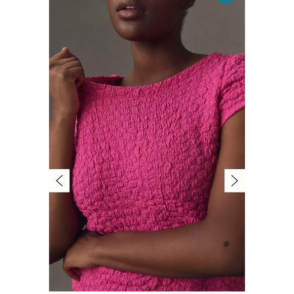 Maeve by Anthropologie Socialite Popcorn Tee Size XL Pink - Picture 3 of 12